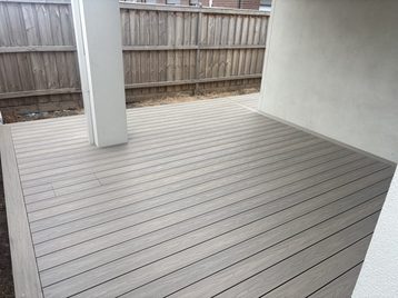 Wide grey composite deck