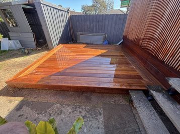 A small contained deck, a short job